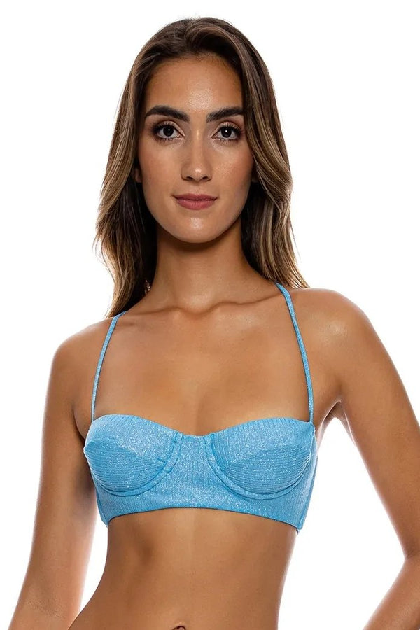 Luli Fama Starlight Square Neck Balconette Top